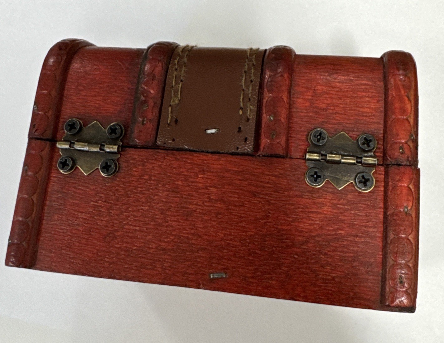 Wooden/Leather Decorative Trinket Boxes Small Storage Jewelry Box Treasure Chest