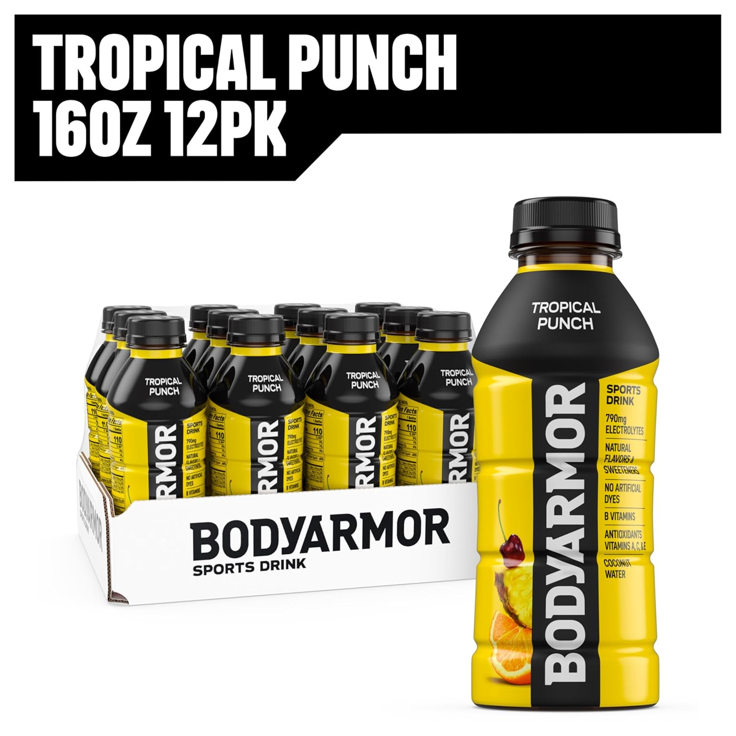 Sports Drink Sports Beverage, Tropical Punch, Coconut Water Hydration, Natural F