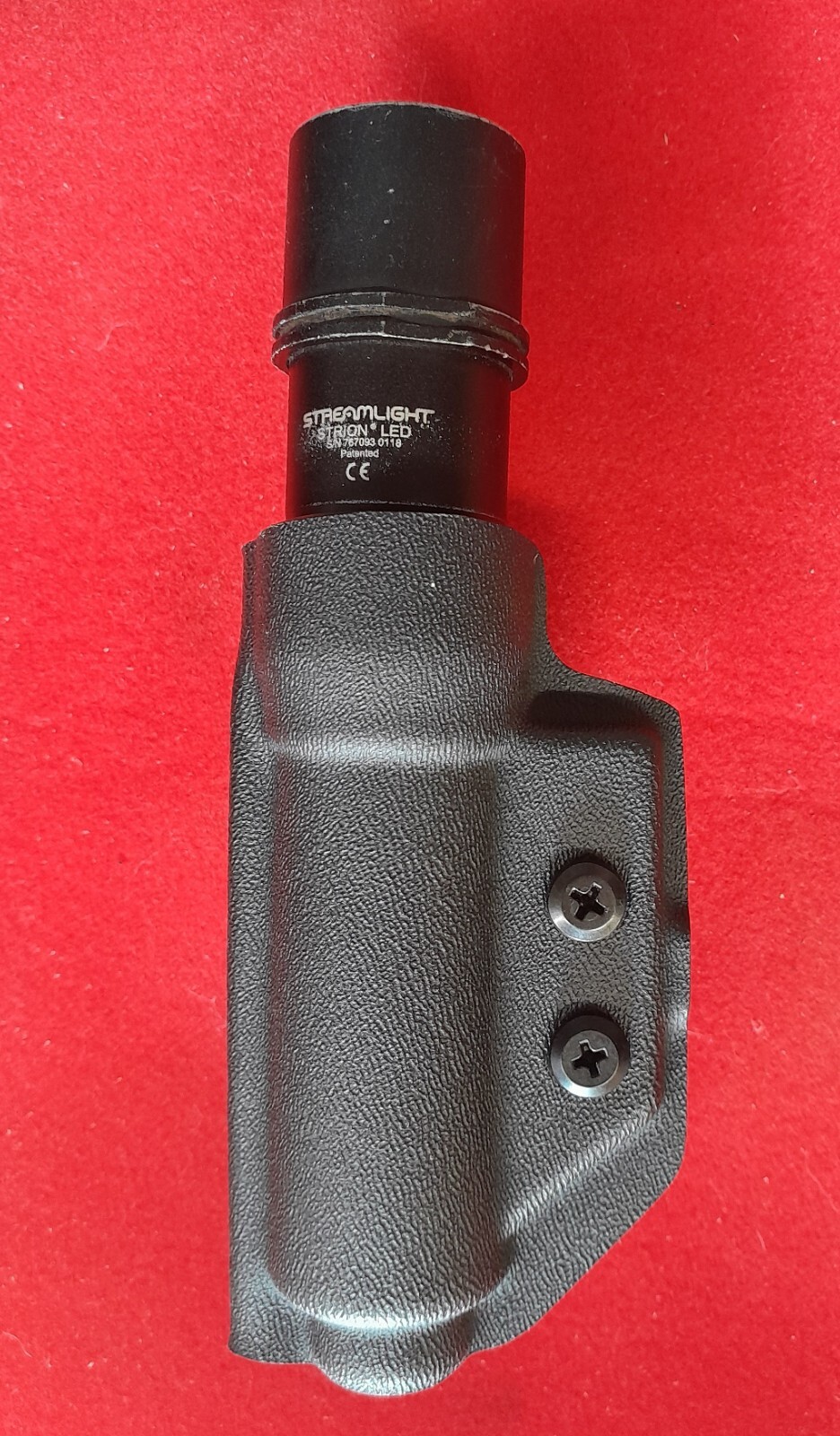 Flashlight kydex sheath for STREAMLIGHT STRION (flashlight Not Included) black