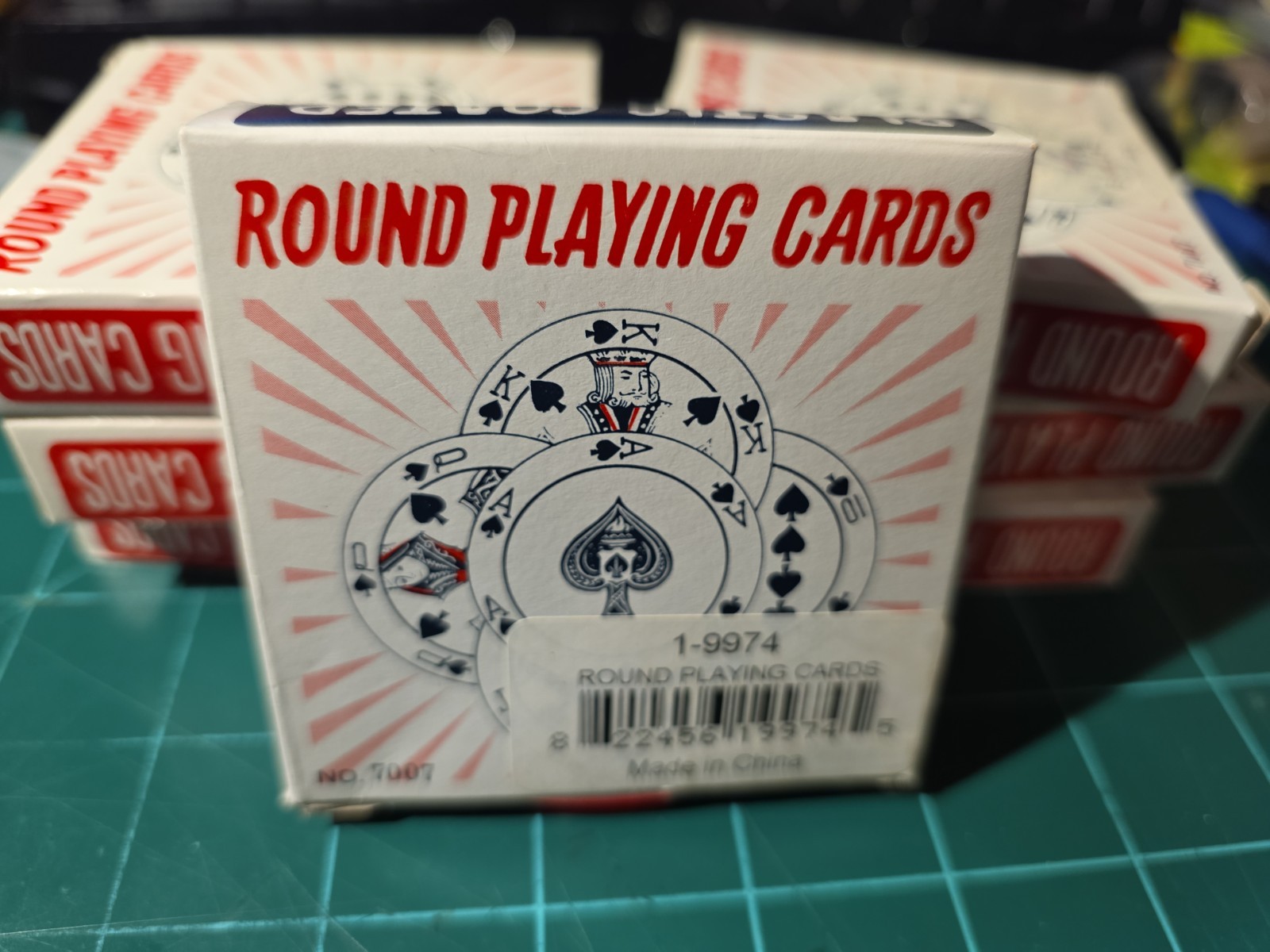 Round Playing Cards Deck Blue Novelty Poker Collectible Unusual Shape – 7 Decks!