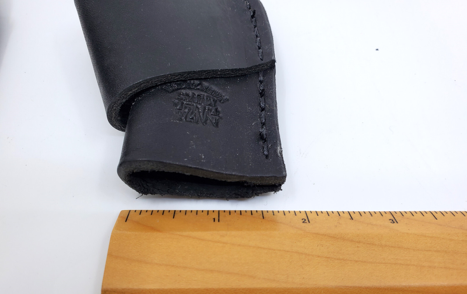 Knife Sheath BLACK Cross Draw Heavy Duty Leather Fixed Blade Hand Made in USA