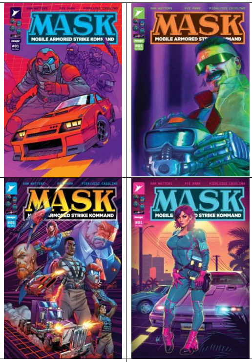 M.A.S.K #1 MAIN Cover A, B Campbell, C & D Spears Set LOT 2026