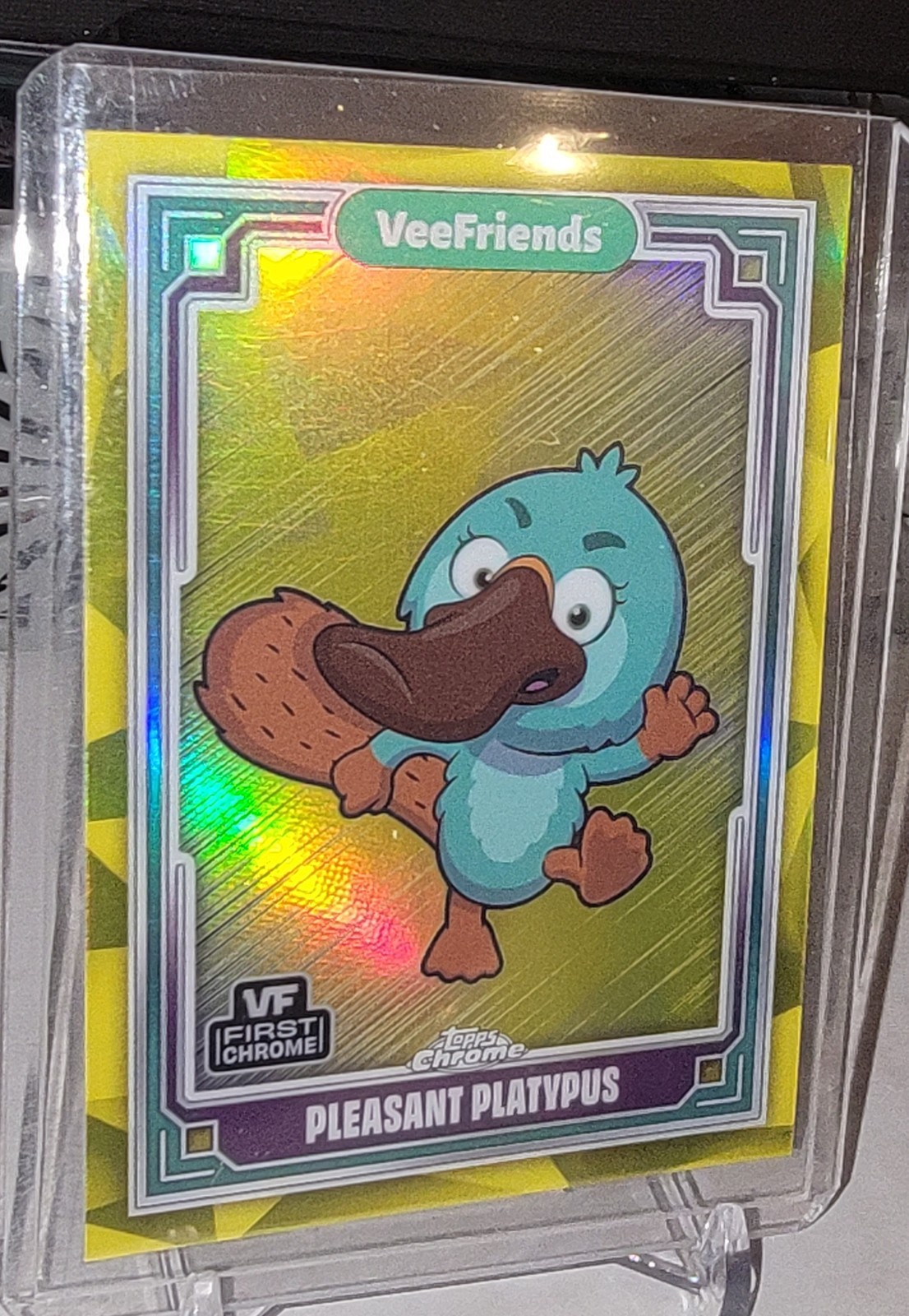 Pleasant Platypus – VeeFriends 2025 Topps Chrome – Yellow Refractor
