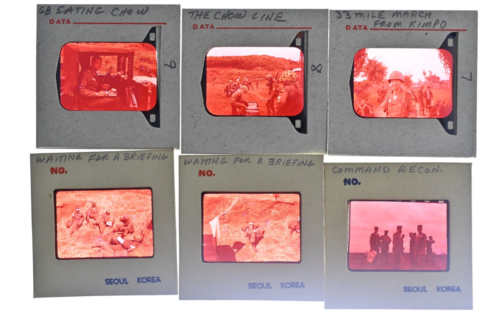 Vintage Korea 35mm Slides photos Kimpo Air Base US Army 33 Mile March 1960s