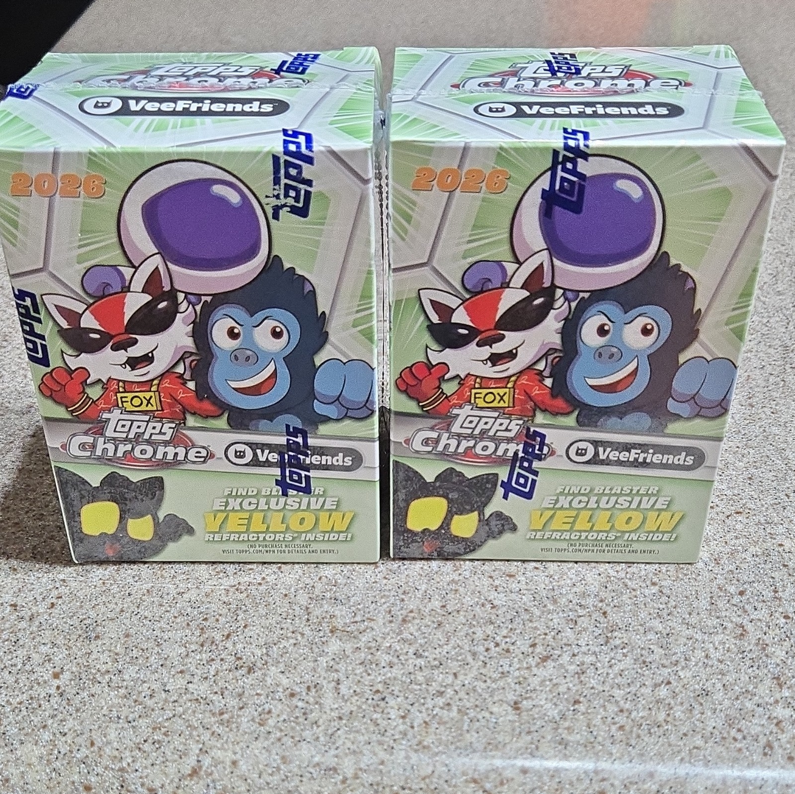 Topps 2026 Chrome VeeFriends Blaster Box (Lot of 2) Refractor 32 Cards