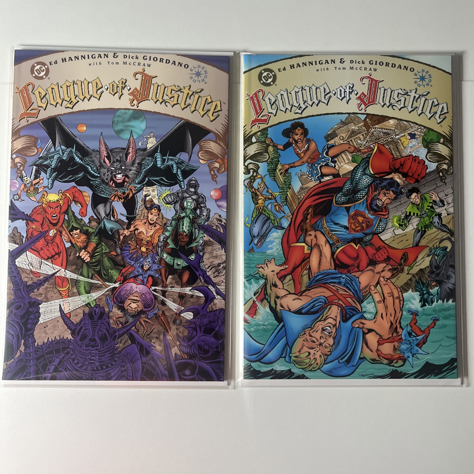 League of Justice Books 1-2 TPB SET VF/NM Ed Hannigan, Dick Giordano, Tom McCraw
