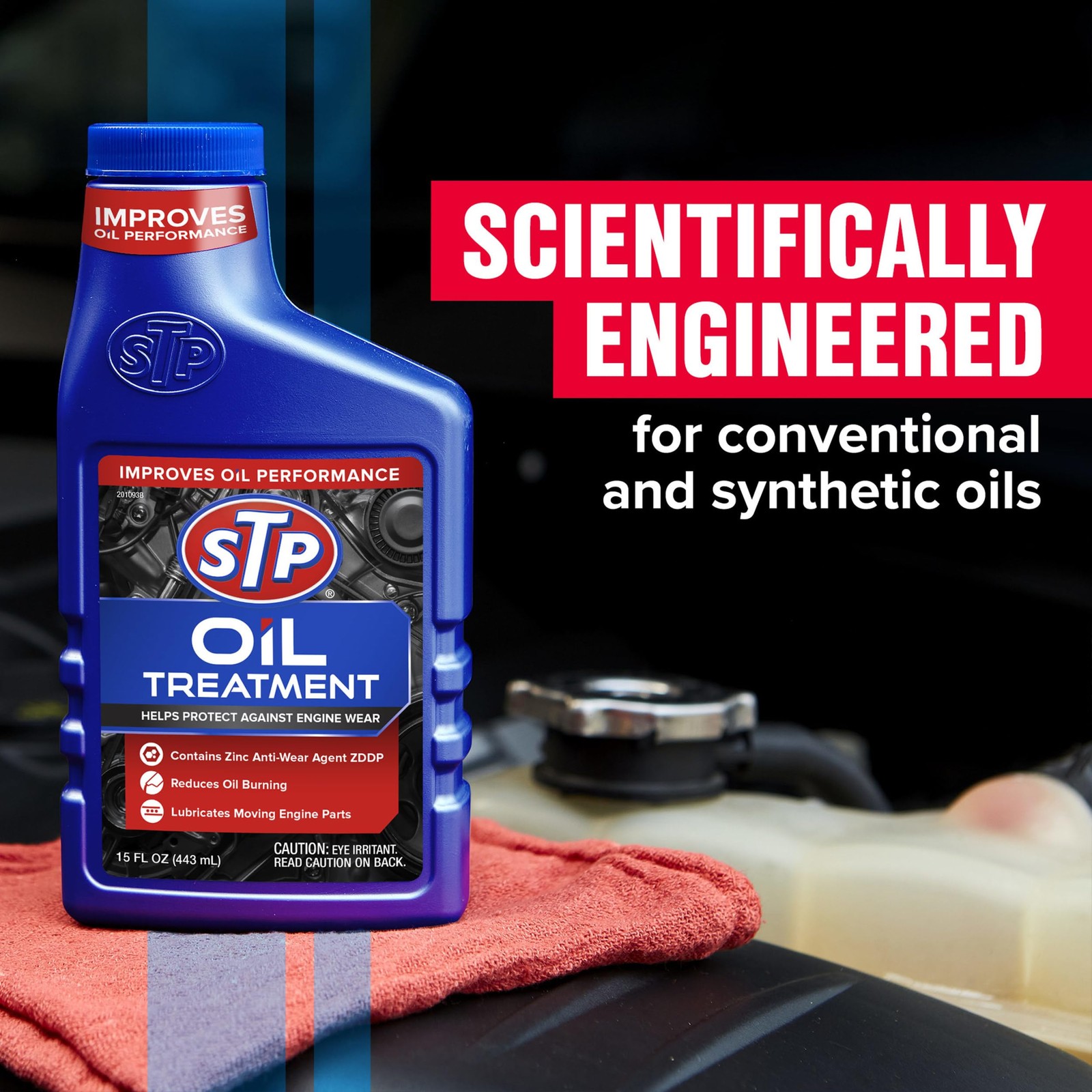 STP Oil Treatment 15 Fl Oz Engine Oil Additive for Cars and Trucks