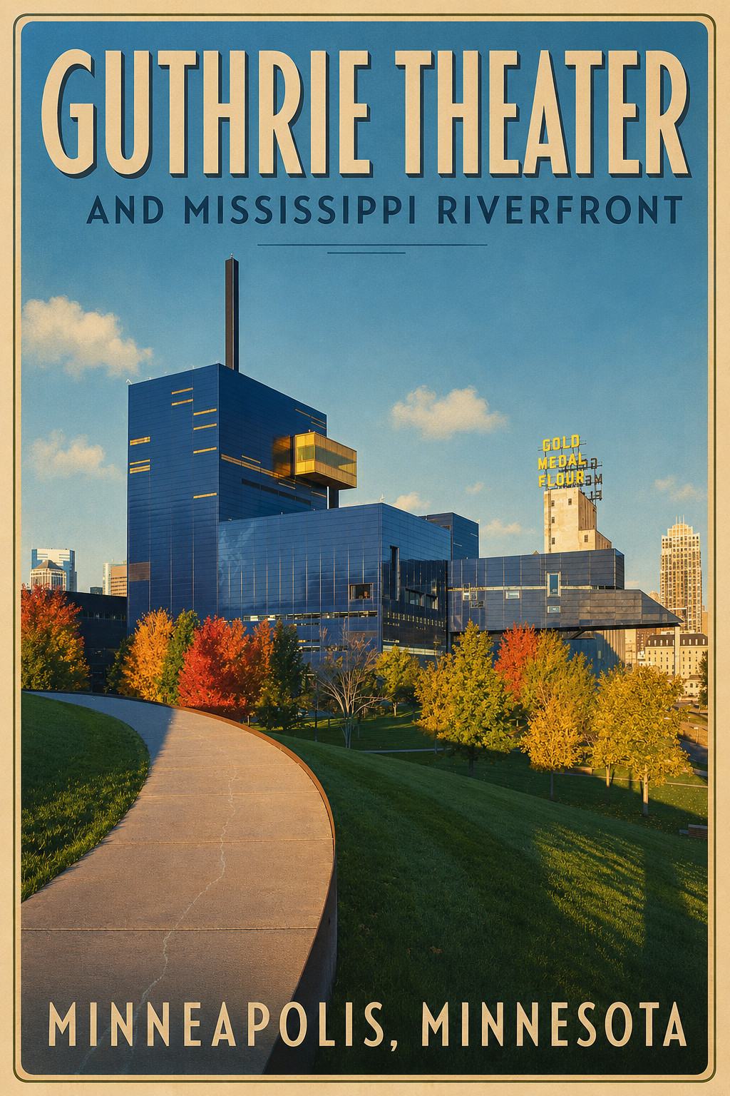 GUTHRIE THEATER MINNEAPOLIS MINNESOTA TRAVEL POSTER *2X3 FRIDGE MAGNET* SOUVENIR