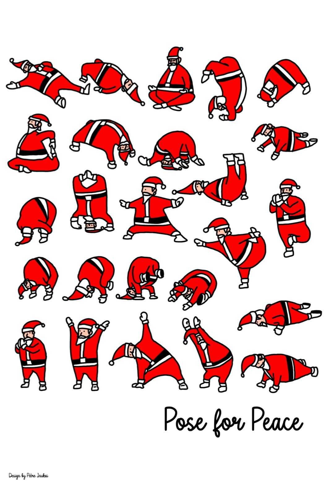 Holiday Card Yoga Santa