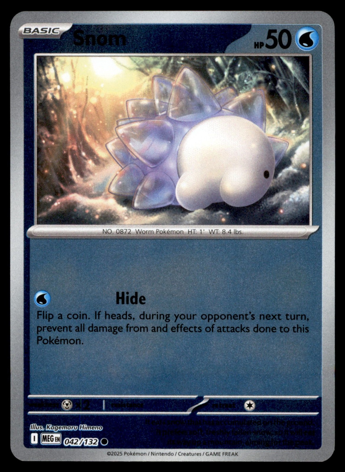 Snom 042/132 Common Mega Evolution Pokemon Reverse Holo Near Mint