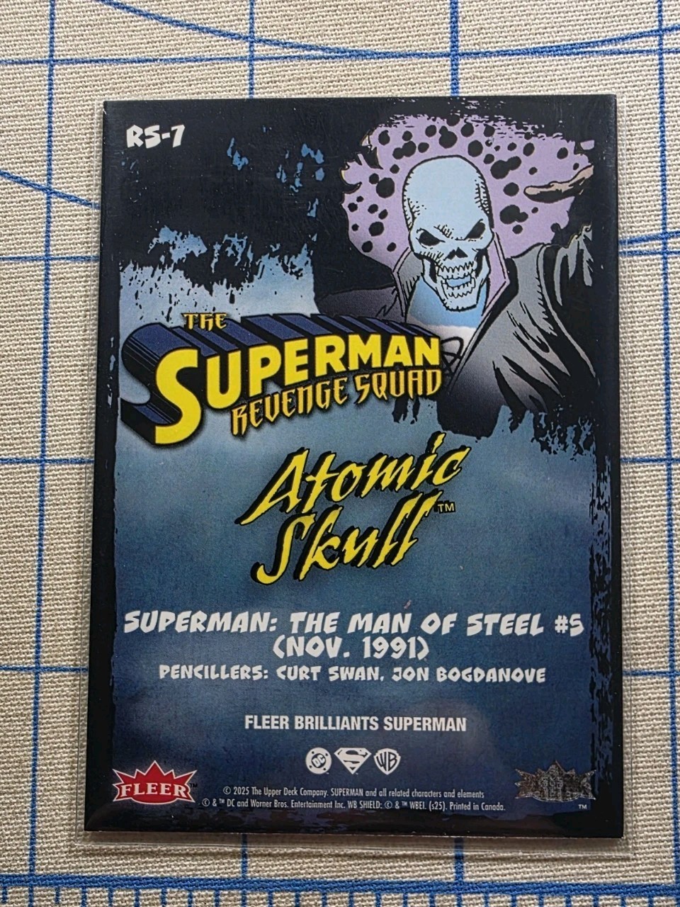 Fleer Brilliants – Atomic Skull RS-7 – The Superman Revenge Squad – DC Card