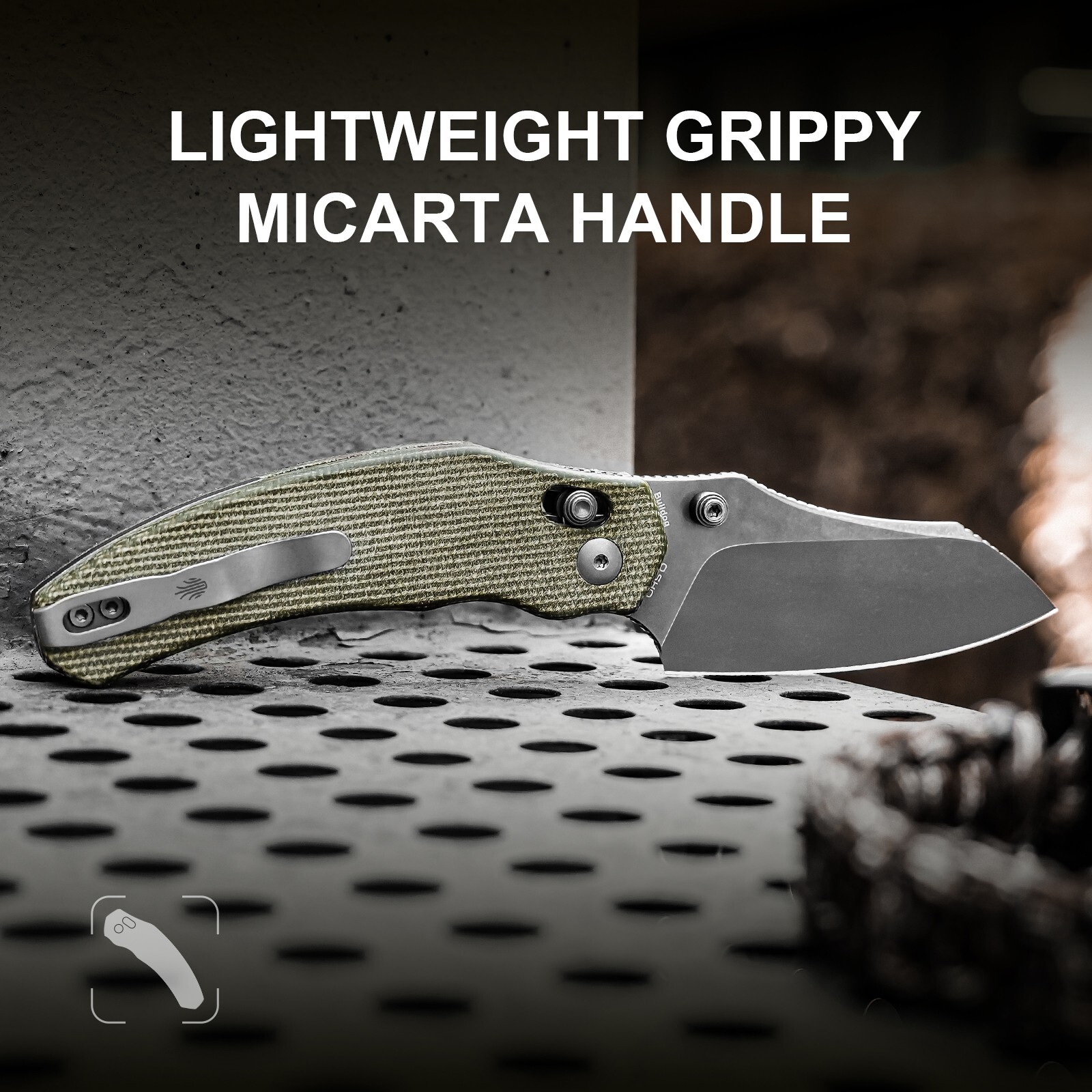 Kizer Bulldog EDC Folding Pocket Knife Nitro V Steel Blade Micarta Handle