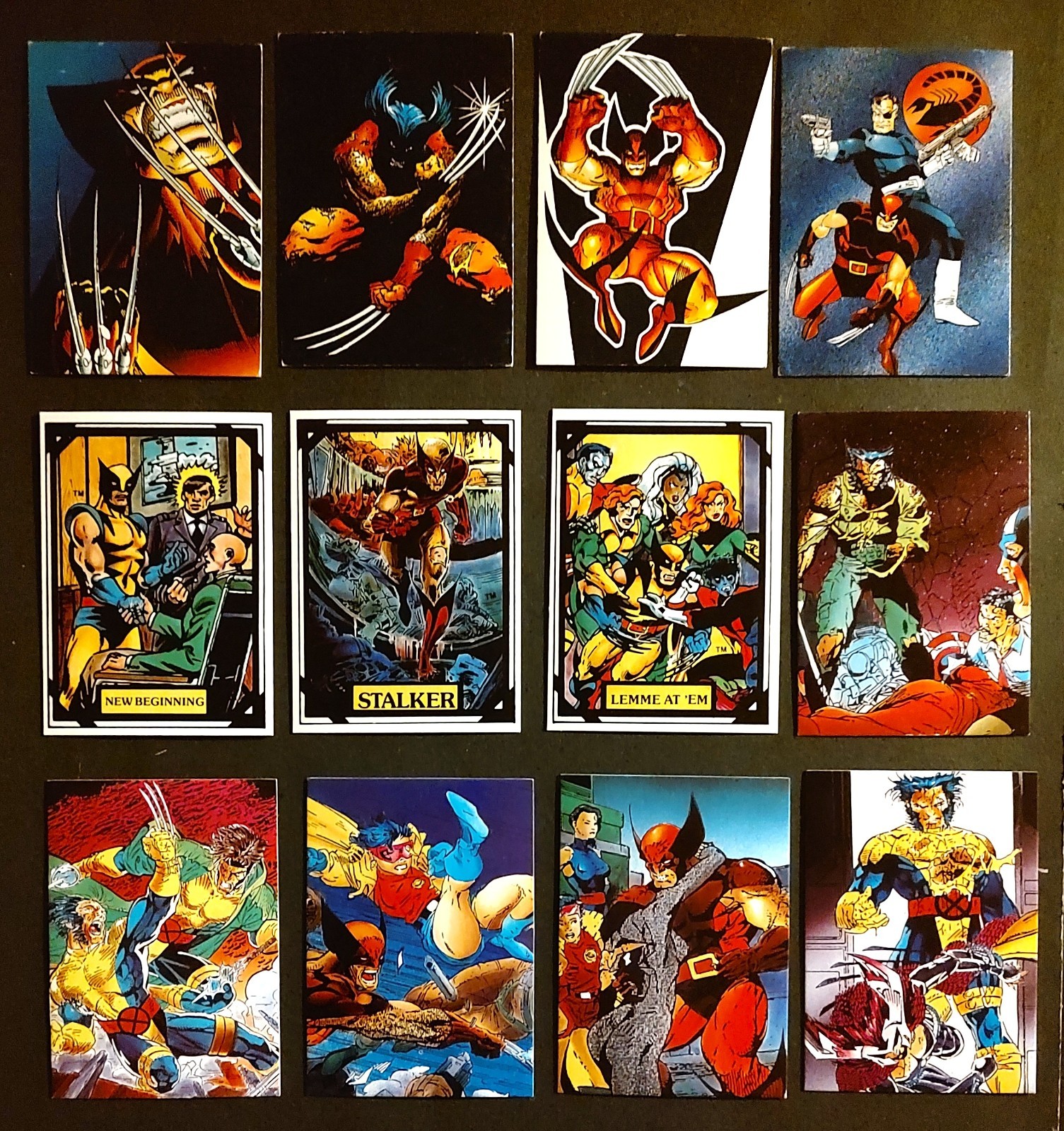 1988 to 1992 Comic Images – MARVEL WOLVERINE & X-MEN – 12 Cards Various Artists