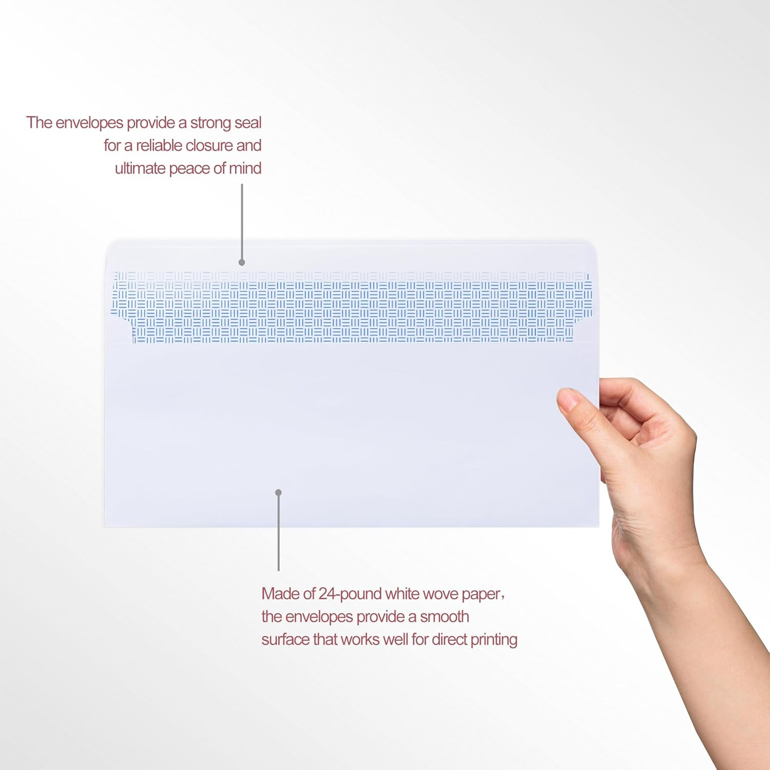 #10 Letter Size Mailing Envelopes for Business, 60Pcs Self Seal Windowless Secur