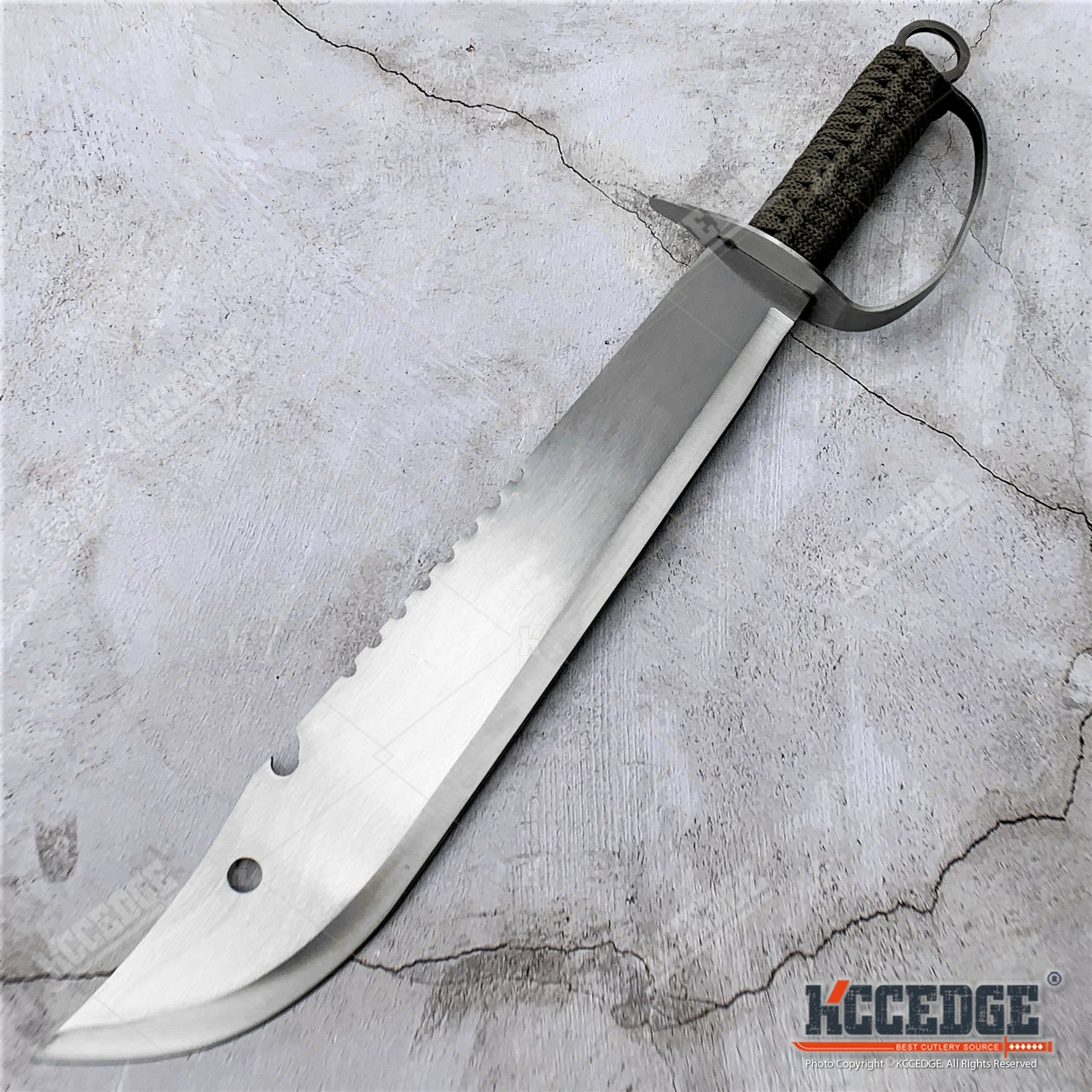19.5″ FULL TANG MACHETE CHOPPING FIXED BLADE SWORD TACTICAL MACHETE WITH GUARD