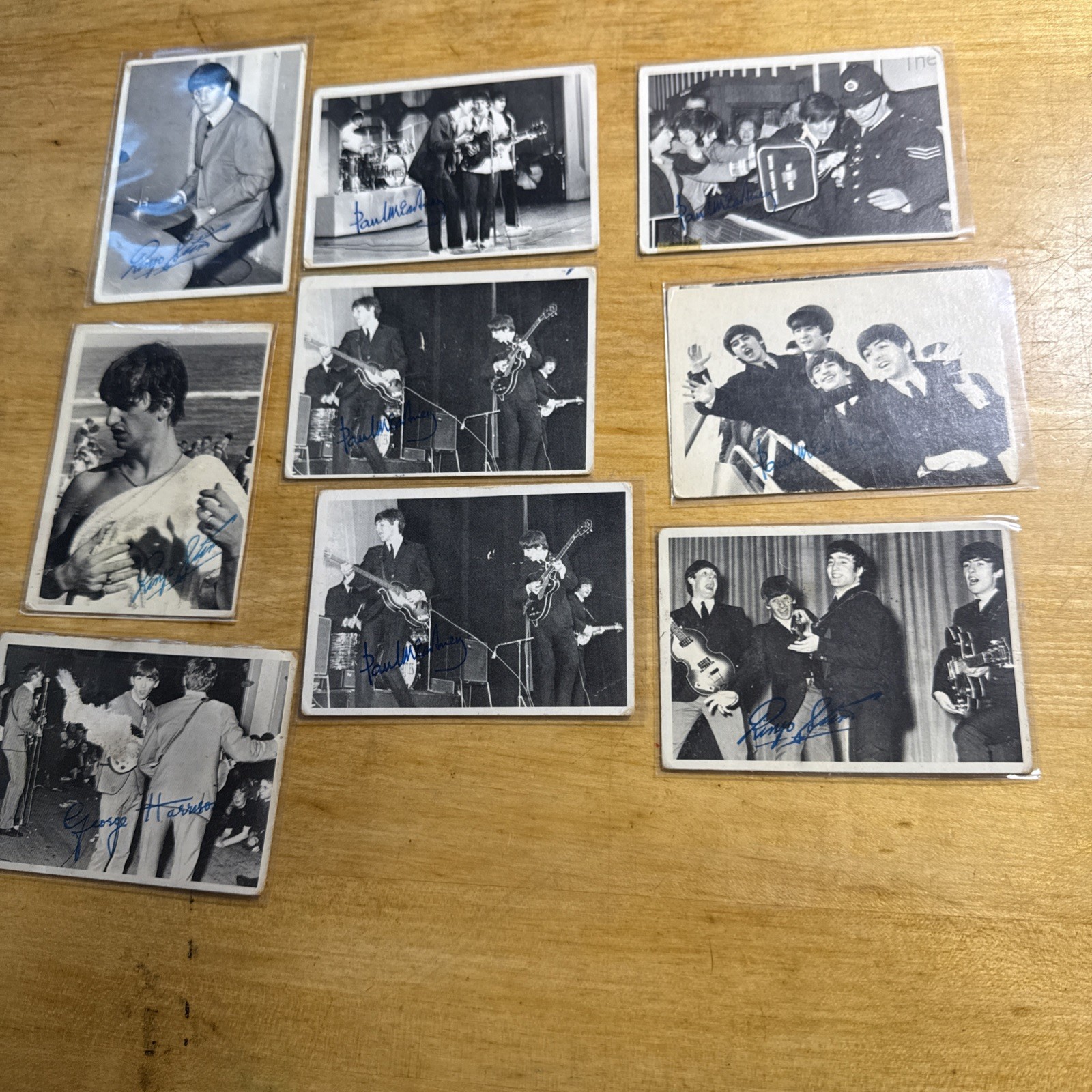1964 Topps The Beatles [3rd series] 9card lot, Good To Poor Condition, See Pics