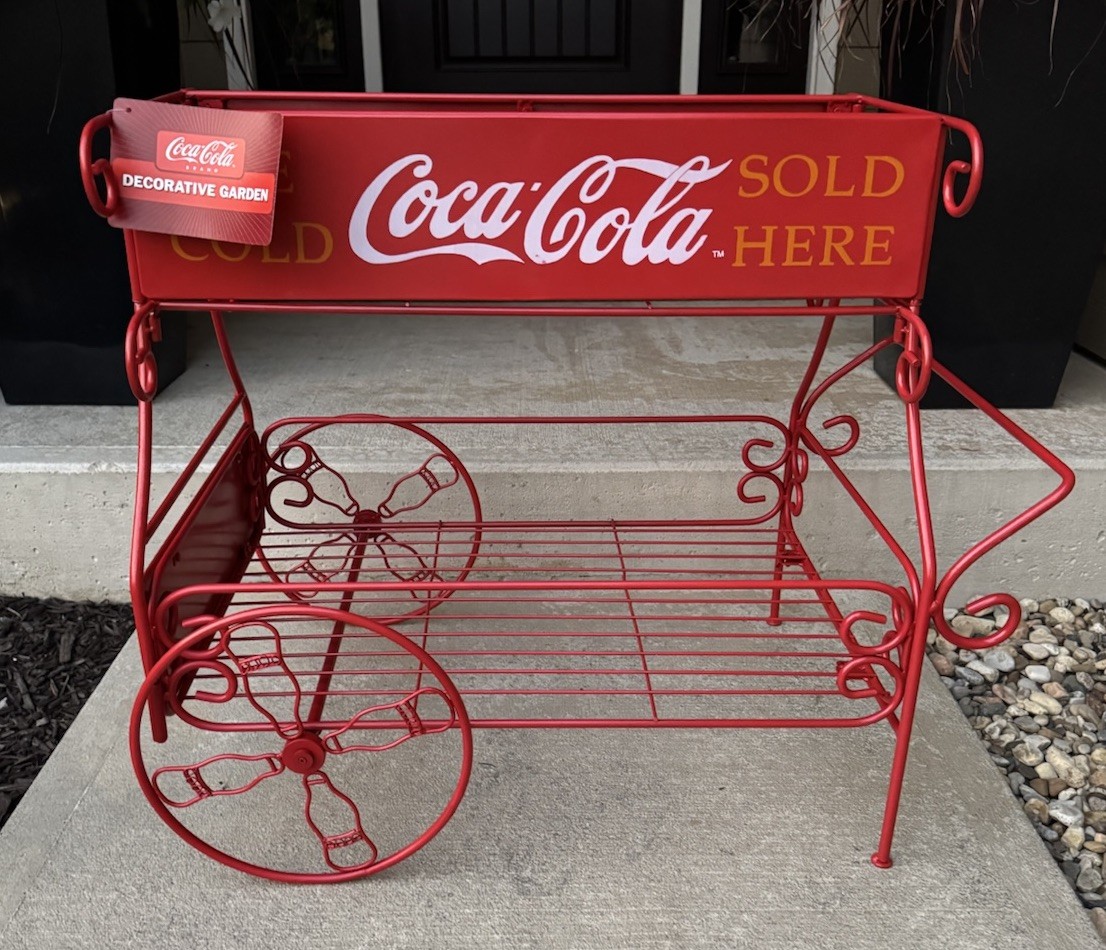 Coca Cola Decorative Garden Cart Vintage Retro Reproduction NOB by Rio Brands