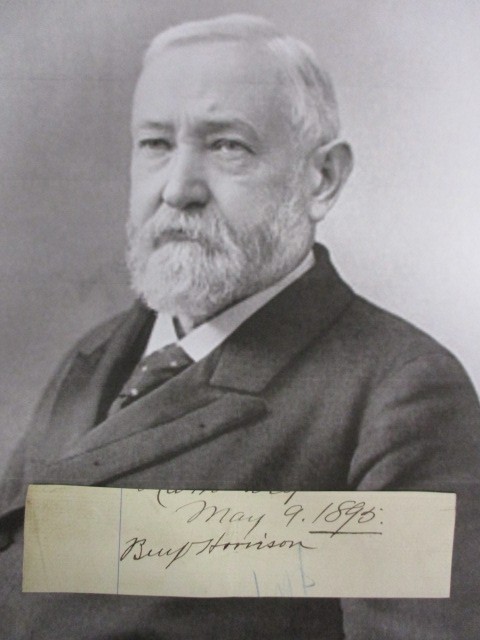 Rare Benjamin Harrison Signed Partial Cut Document — 23rd President of the Unite