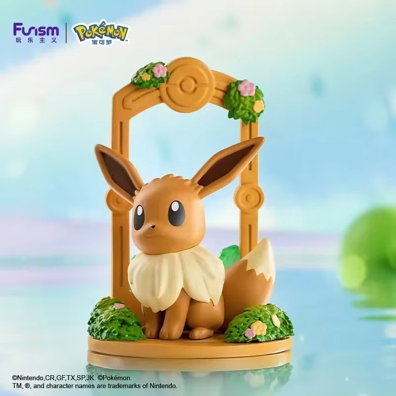 Eevee Evolution Figurines with Stand and Character Frame