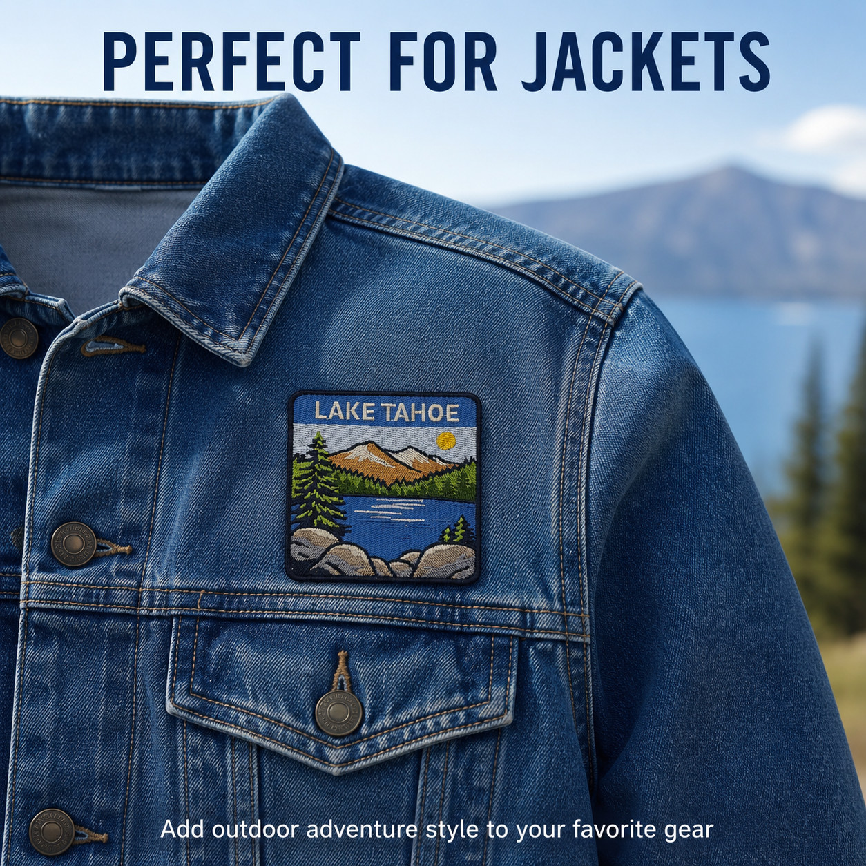 Lake Tahoe Patch 3” Iron On Embroidered California Travel Souvenir Badge
