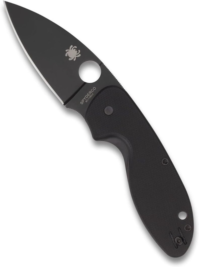 Spyderco Efficient Value Knife with 2.98″ Drop-Point Black Blade and Durable Bla