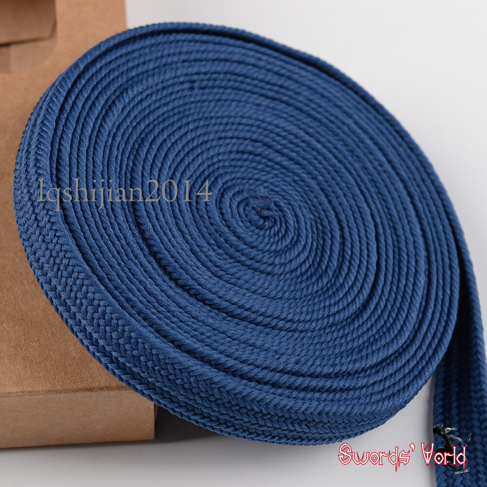 blue Synthetic Silk Ito Sageo Cord 400 cm for Japanese Samurai Sword Katana