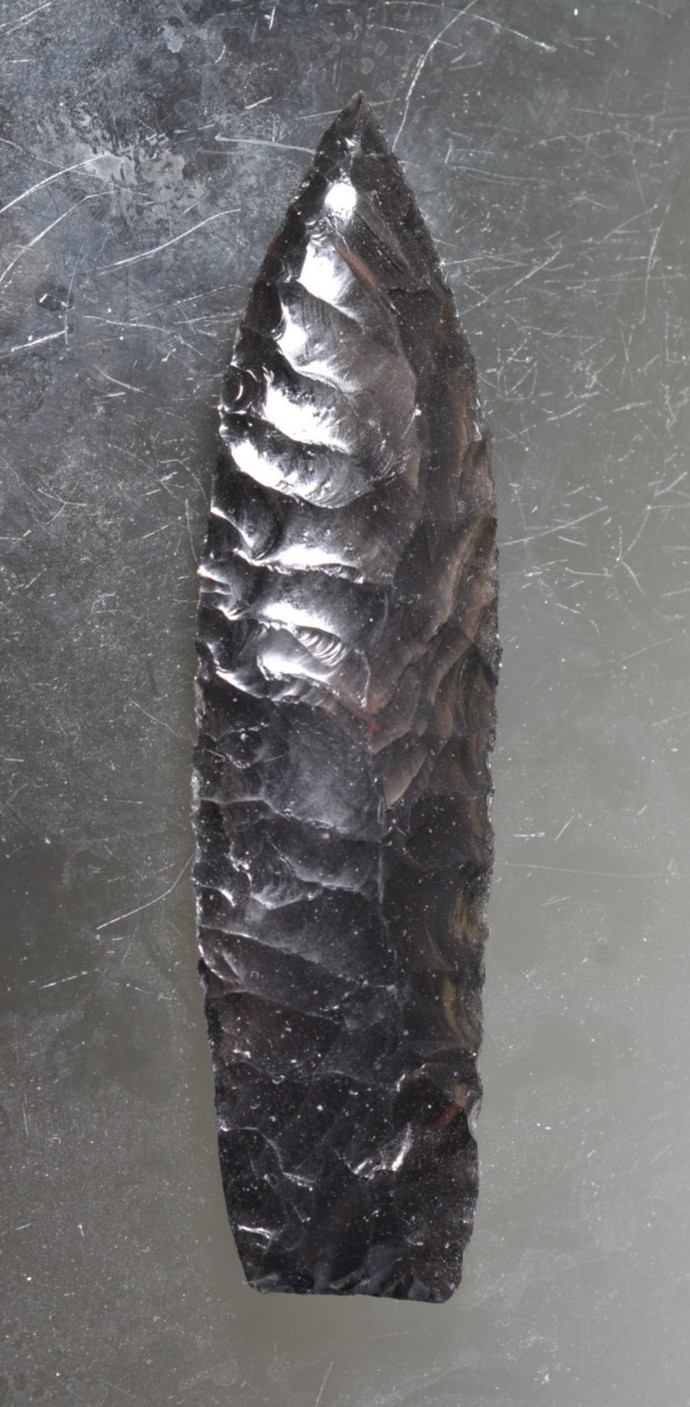 Authentic Modern Reproduction of Pre 1600 Pacific Northwest Obsidian Arrowhead