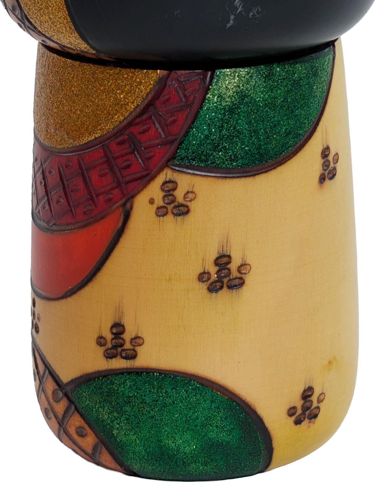 Creative Kokeshi Doll w Colorful Design by Sekiguchi Toshio from Japan 16cm 6.3″