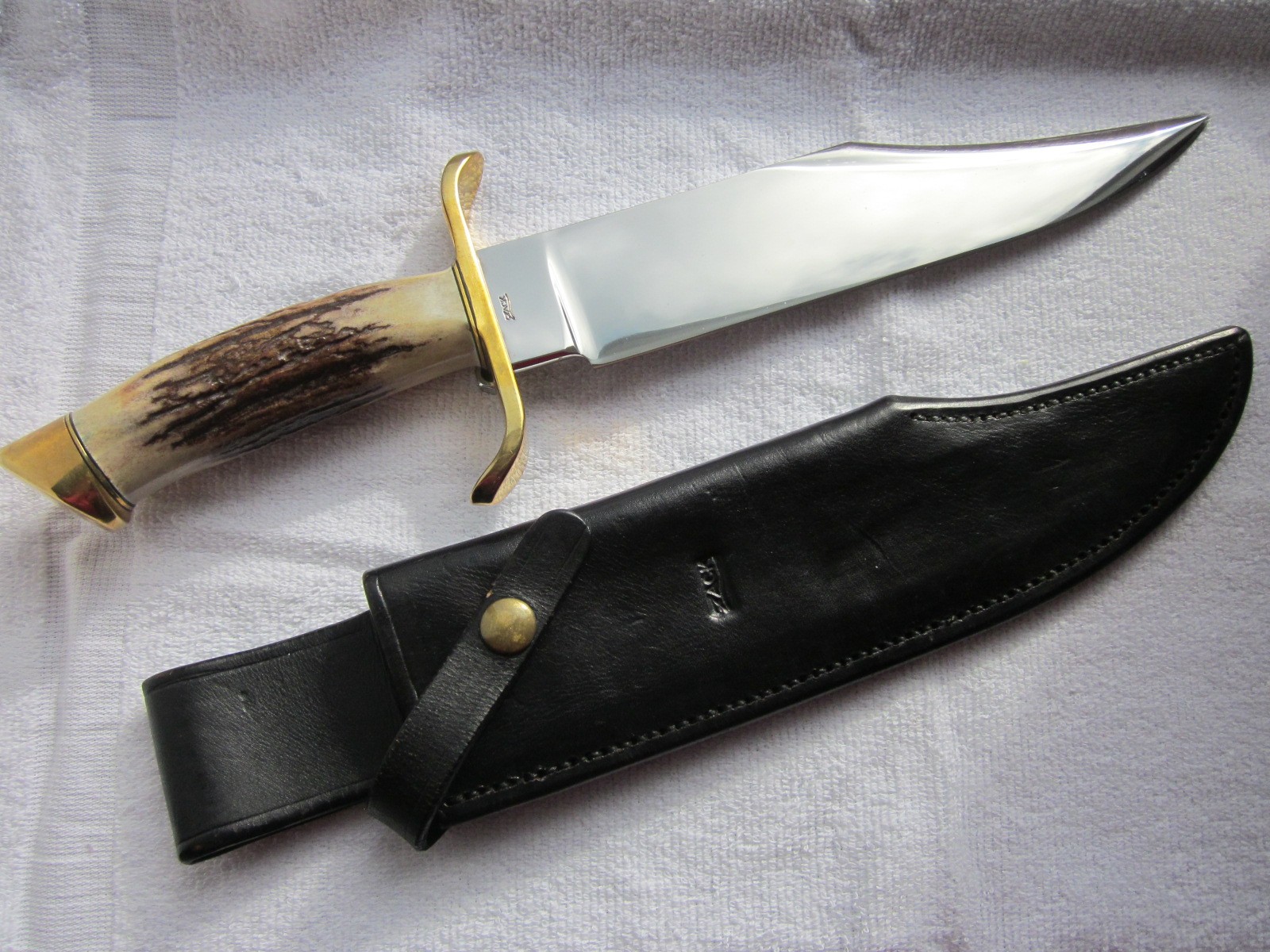 ZACK handmade 15.5″ Bowie knife with sheath, very rare !