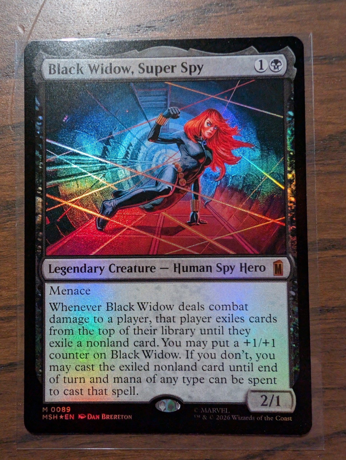 Black Widow, Super Spy 89 Marvel Super Heroes Magic: The Gathering Foil NM