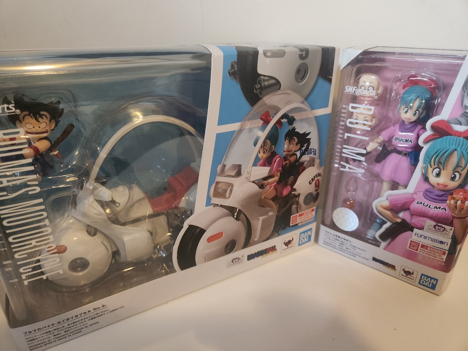 S.H.Figuarts Dragon Ball Bulma Figure & Motorcycle Capsule No. 9 (Opened box)