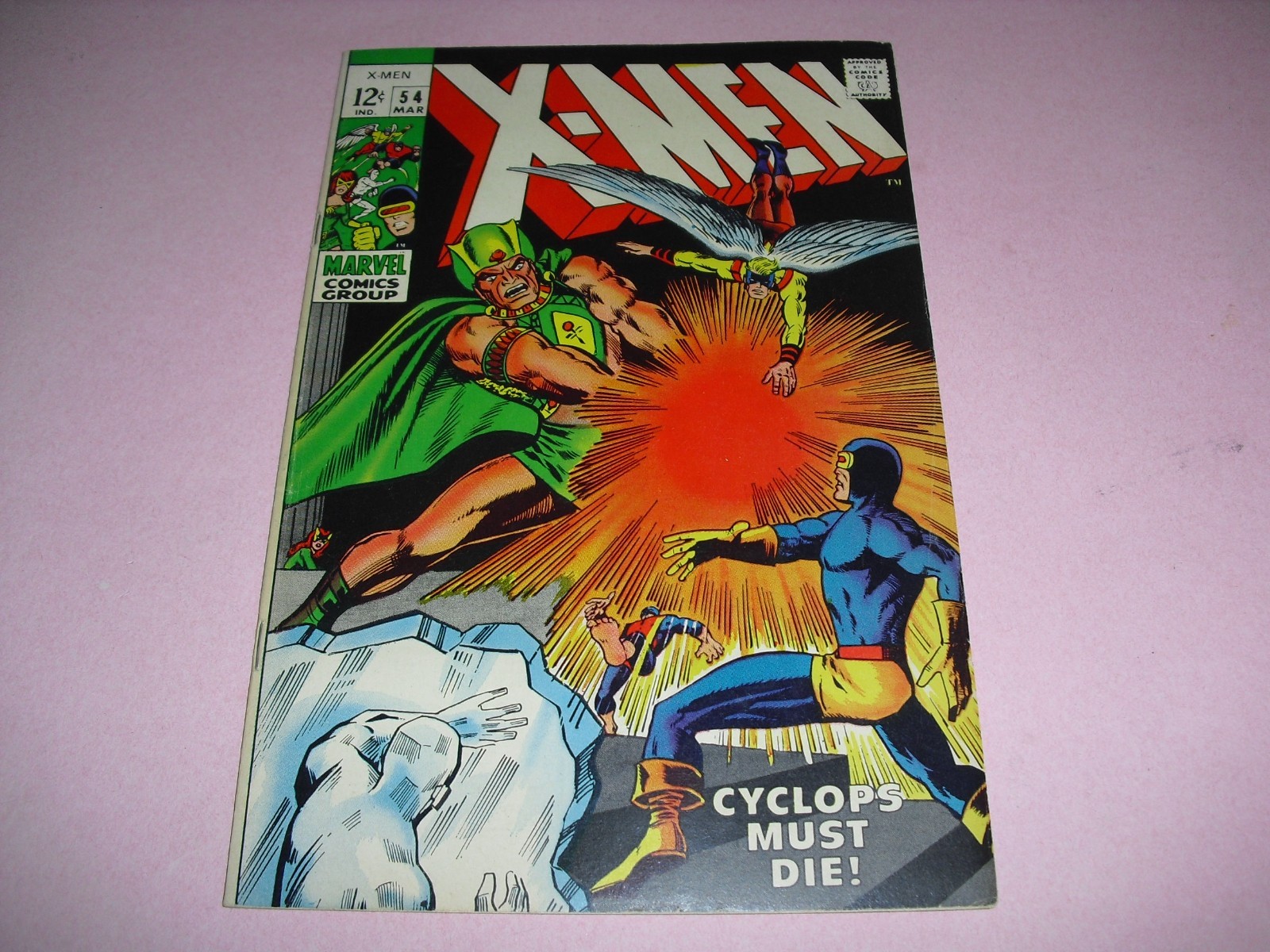 X-Men #54 in VF+ 8.5 COND from 1969! Marvel very fine unrestored C166