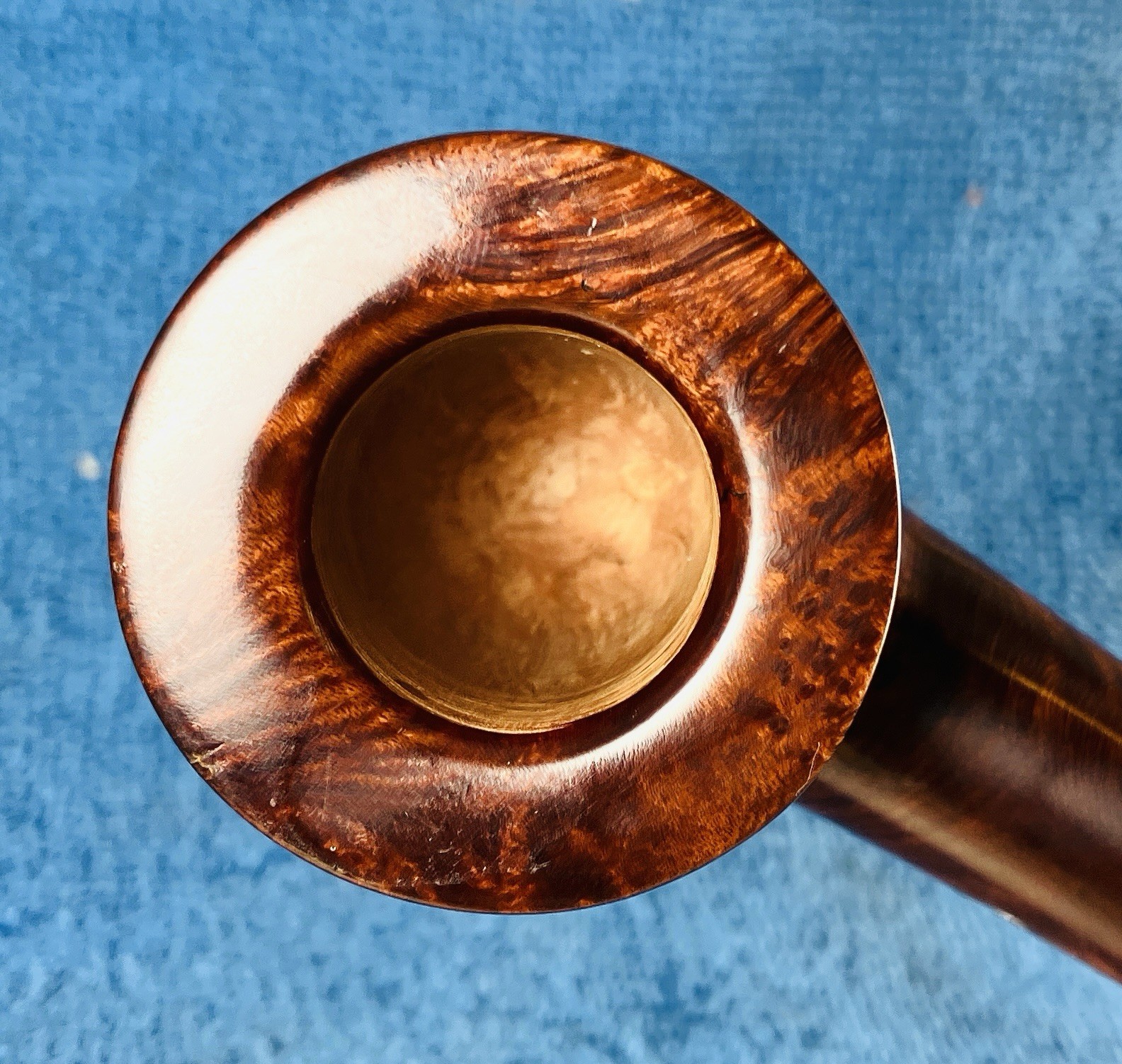Carl Harris Silver Grade Dark Brown 1/4 Bent Dublin BrownSwirl Acrylic Stem