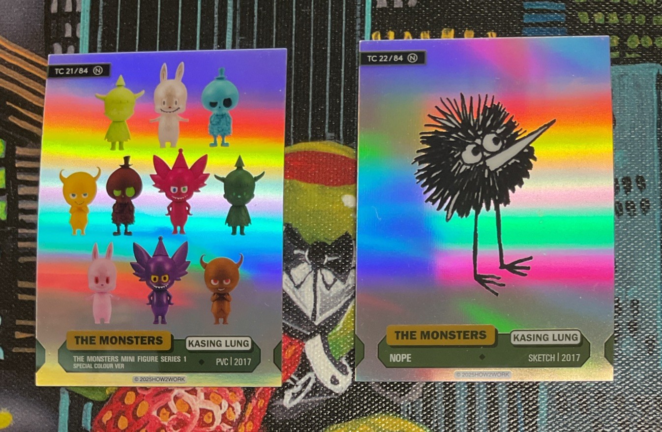 2025 How2Work THE MONSTERS Series 3 Trading Card 2 Different N holo Cards 21+22
