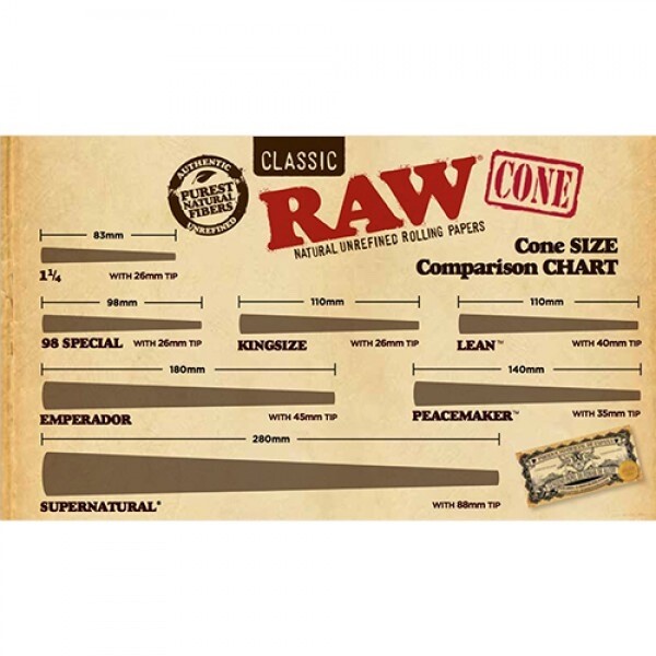 50 Total RAW Cones King Size Classic Pre-Rolled Easy To Fill!! FAST SHIPPING!!