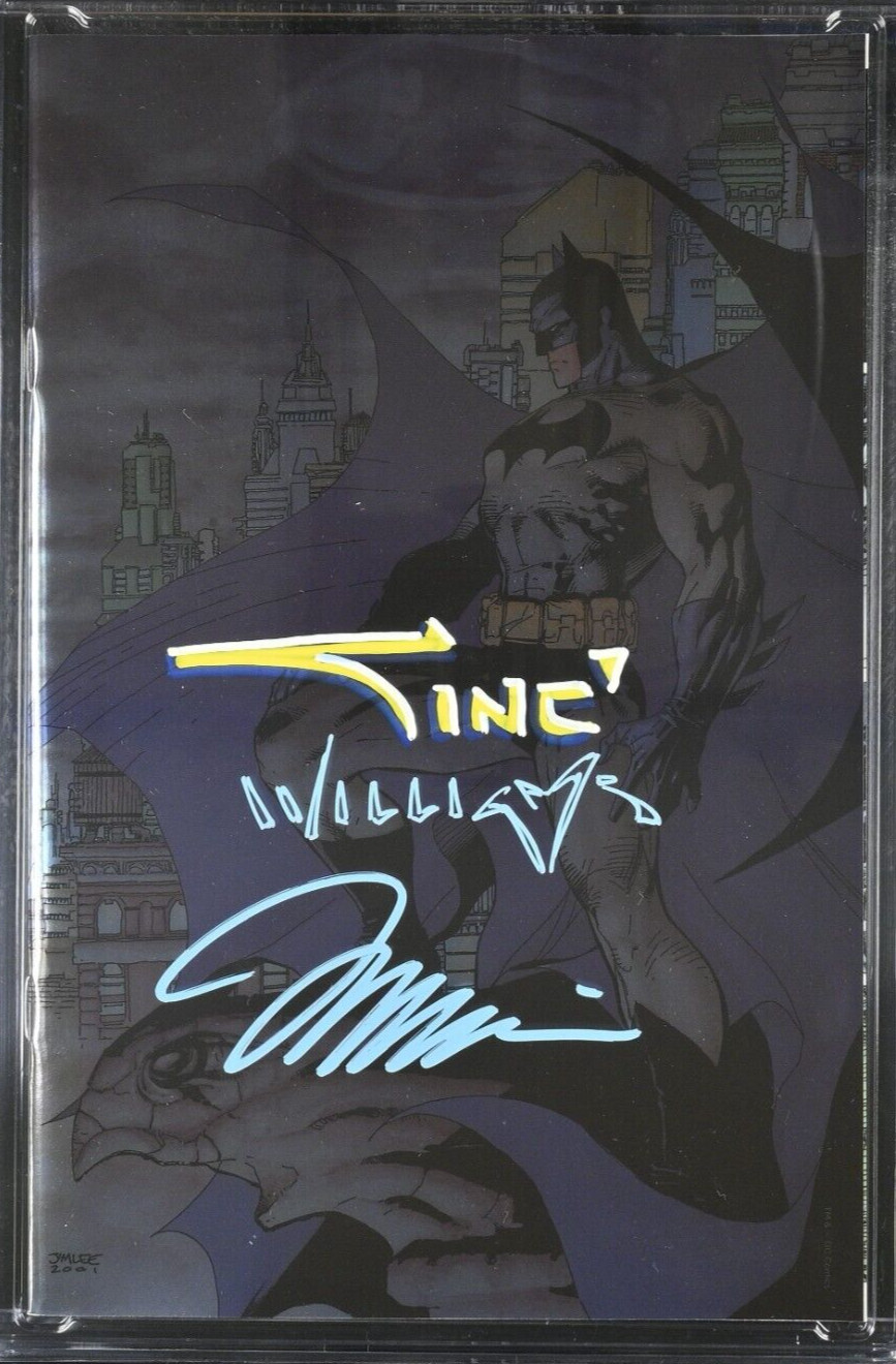 BATMAN #608 FOIL COVER CGC 9.8 SS SIGNED BY JIM LEE SCOTT WILLIAMS ALEX SINCLAIR