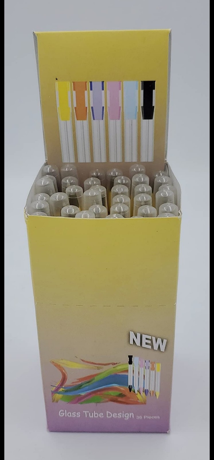 1 Box Sketch Black Ball Pen Glass Tube a Box 36 Pcs of single Ballpen 36 Pieces