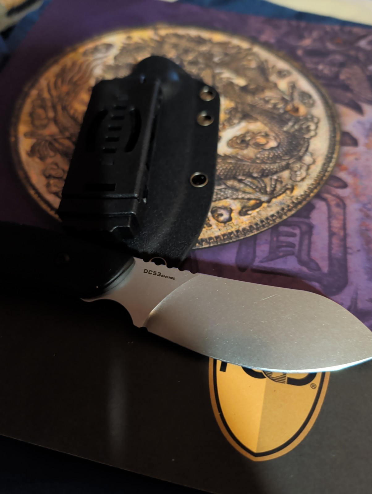 FORESAIL 6.77″ Small Fixed Blade Knife – AUS-10 Steel Drop Point EDC HUNTING