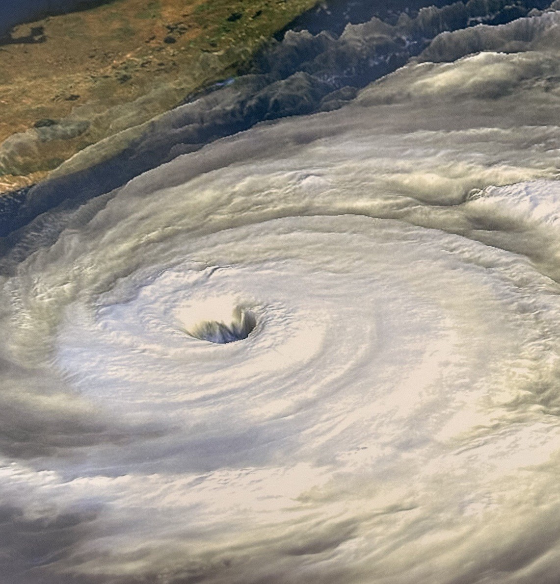 Hurricane Floyd Framed/Matted Satellite Image 29×33” Weather Wall Ready Vintage