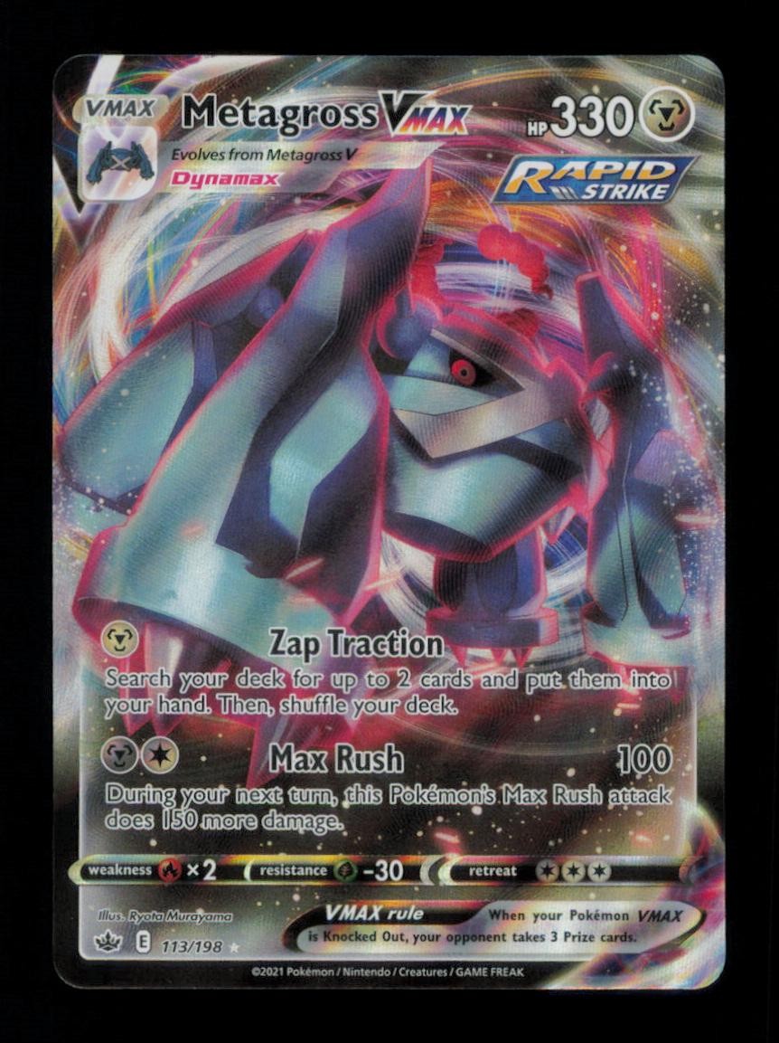 METAGROSS VMAX VMAX RARE HOLO 113/198 NM POKEMON