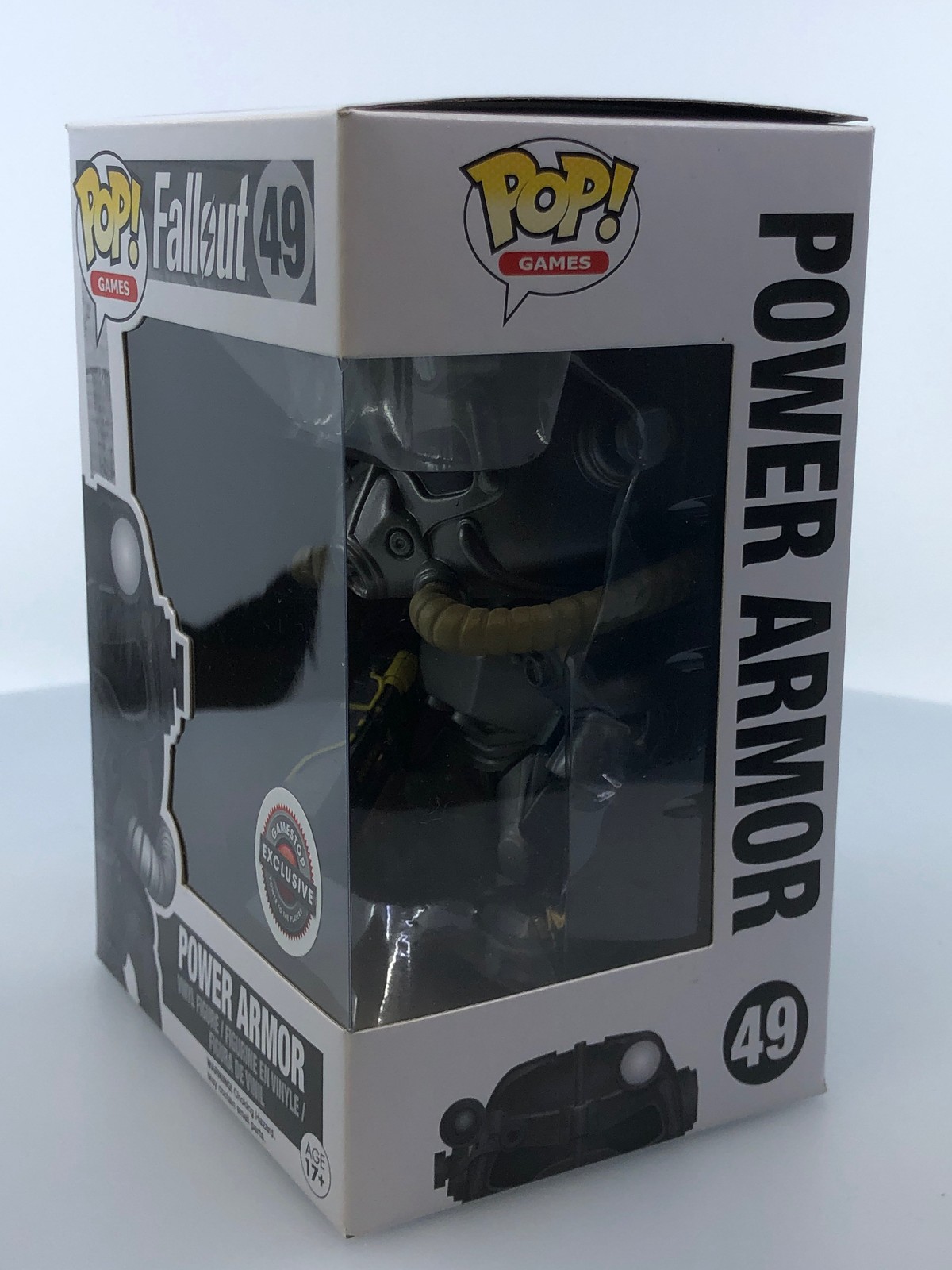 Funko POP! Fallout Power Armor Black & White #49 EB Games Exclusive NOT MINT