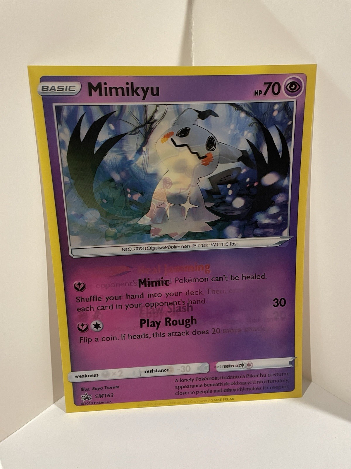 Mimikyu Pokemon Jumbo Card 3D Holographic Lenticular Poster