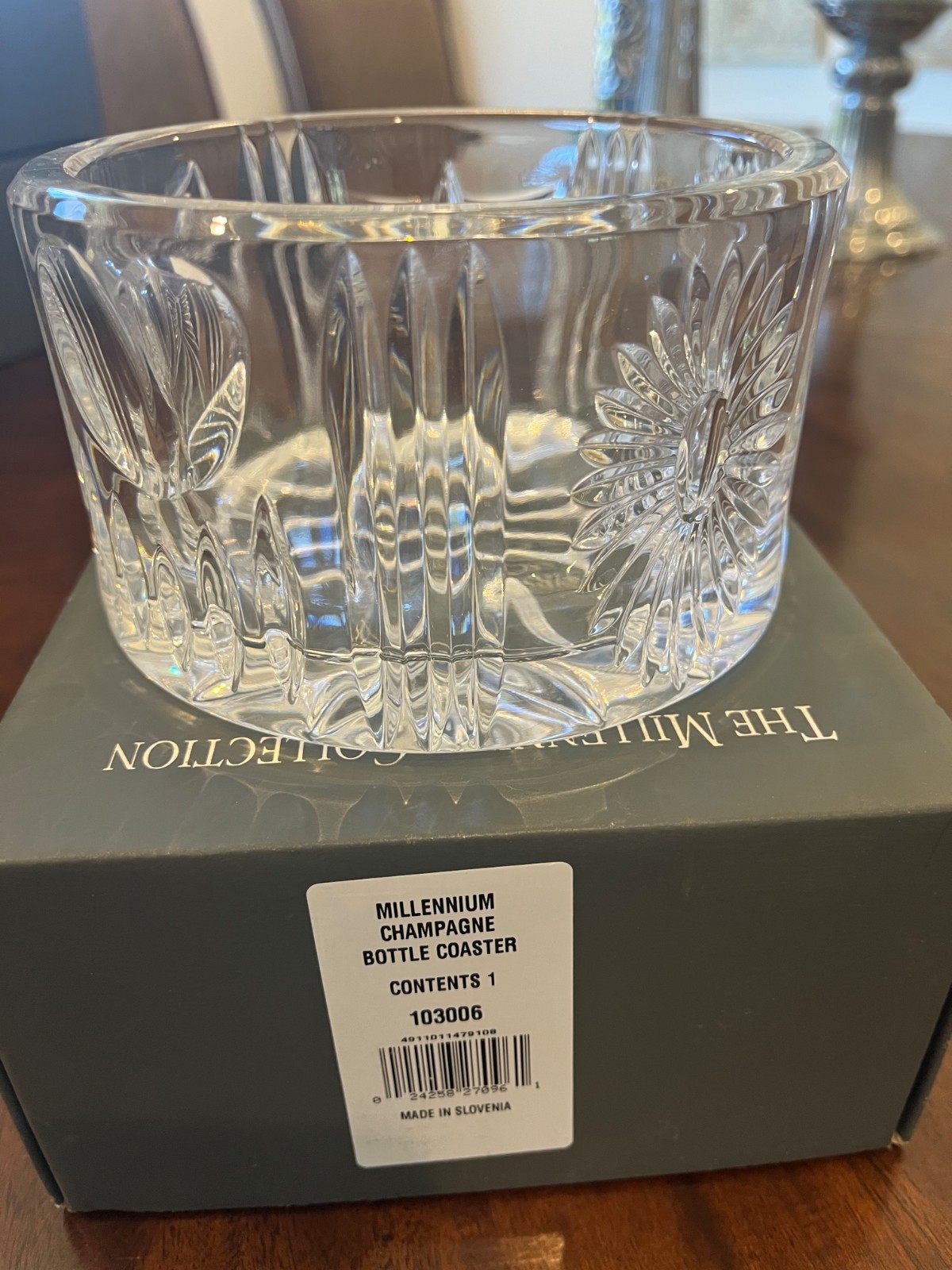 Waterford Millennium Champagne Flutes Set of 12 + Matching Bottle Coaster, BNIB