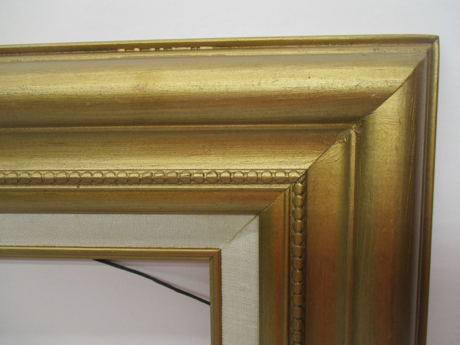 Vtg Wide Solid Wood Picture/Art Frame Fits 8″ X 10″ Measures 15 1/4″ X 17 1/4″