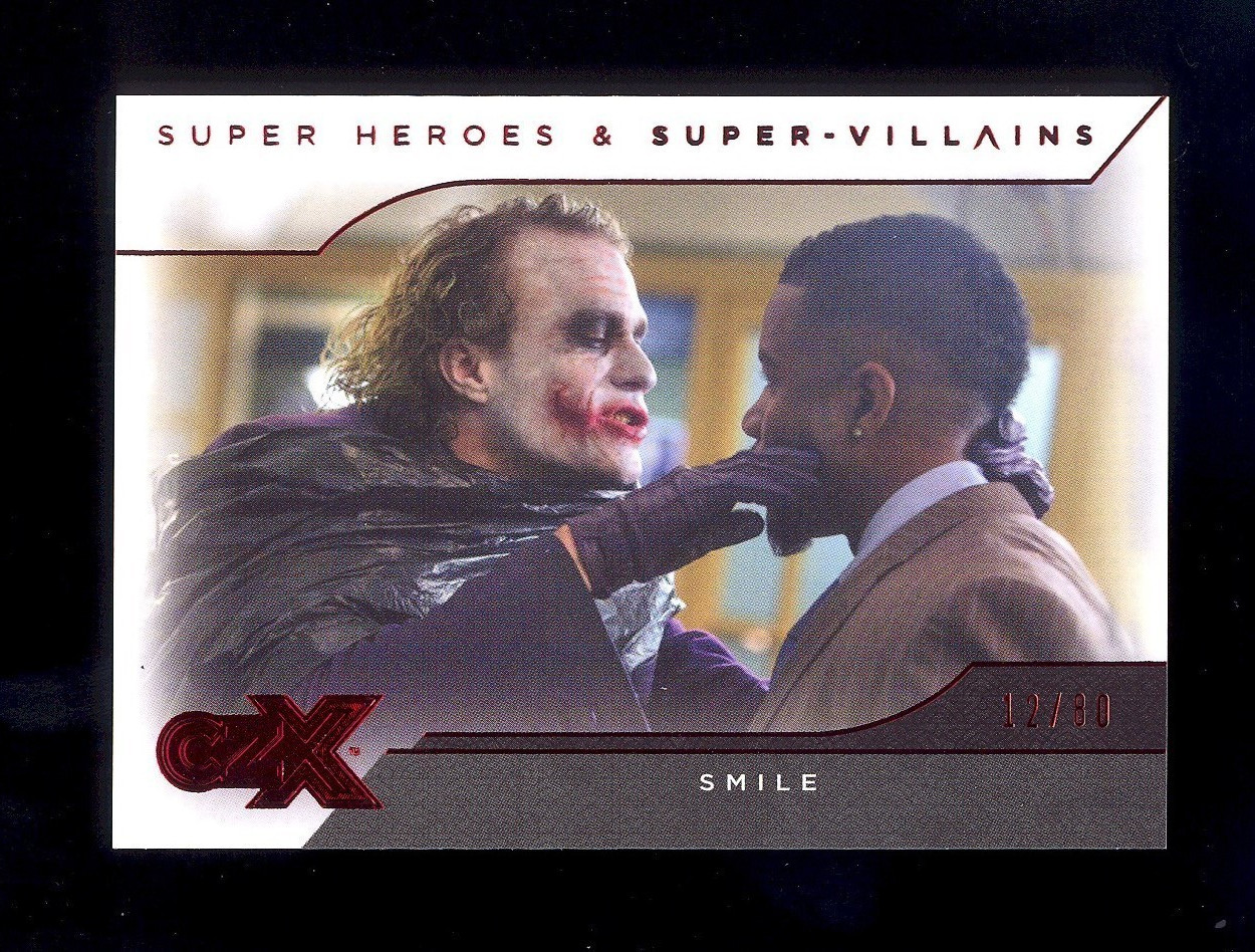 2019 Cryptozoic CZx Super Heroes & Villains Joker #43 Smile Red /80 Heath Ledger