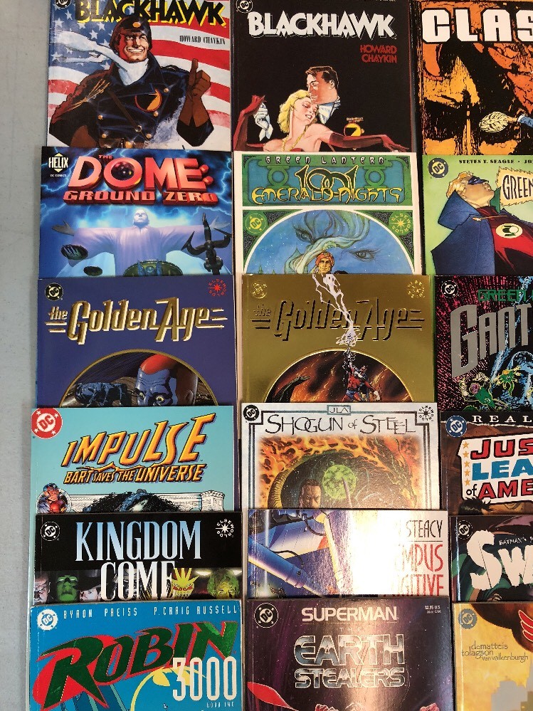 Lot Of 24 Prestige DC comics Blackhawk Robin 3000 Superman Green Lantern Impulse