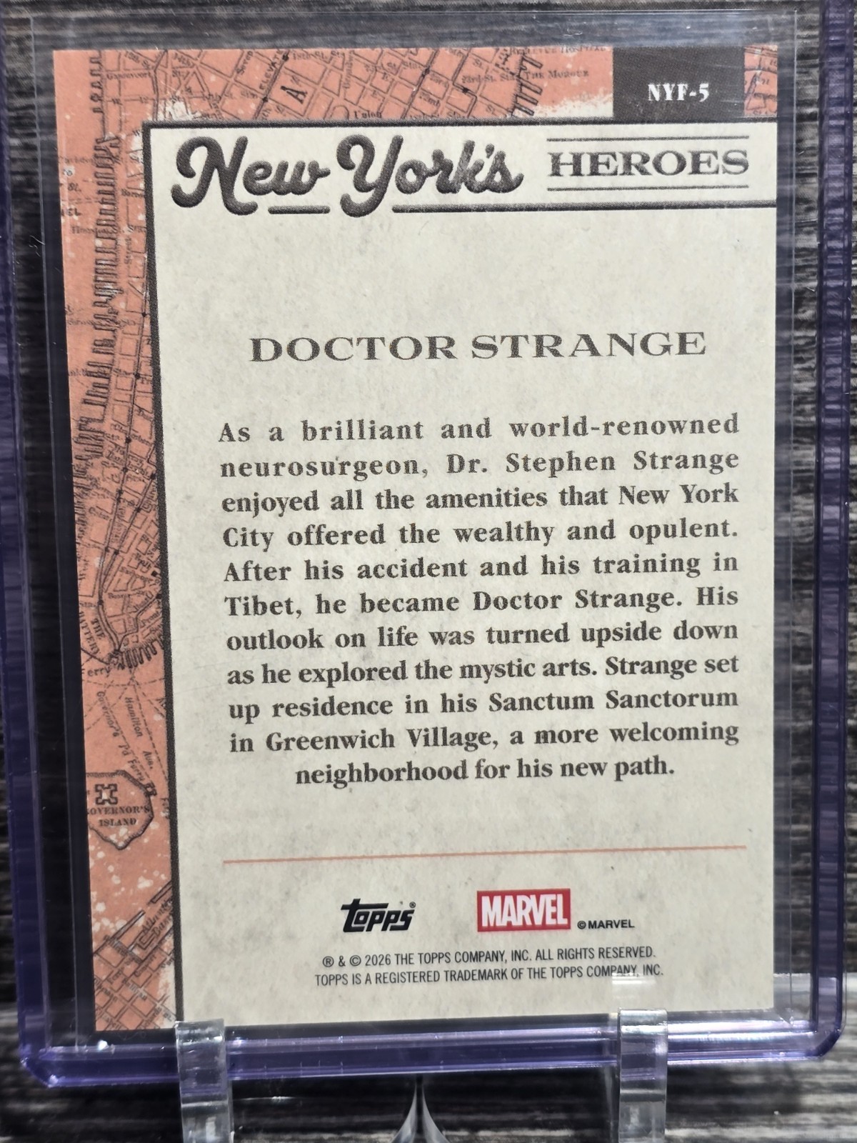 2026 Topps Brooklyn Collection 85th Doctor Strange New York’s Heroes Insert NM+