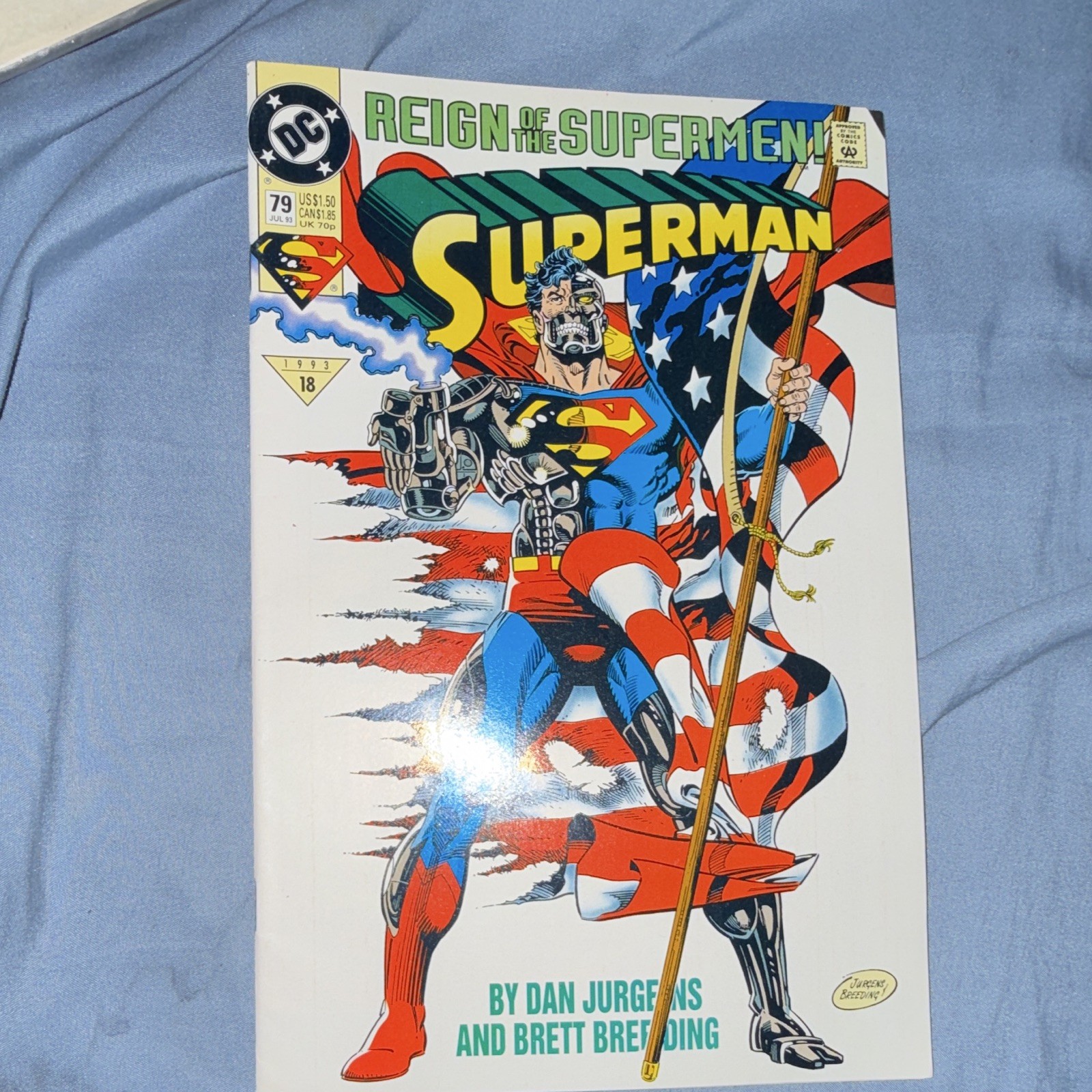 Superman #79 (DC Comics 1993) Reign of the Supermen! Dan Jurgens Breeding