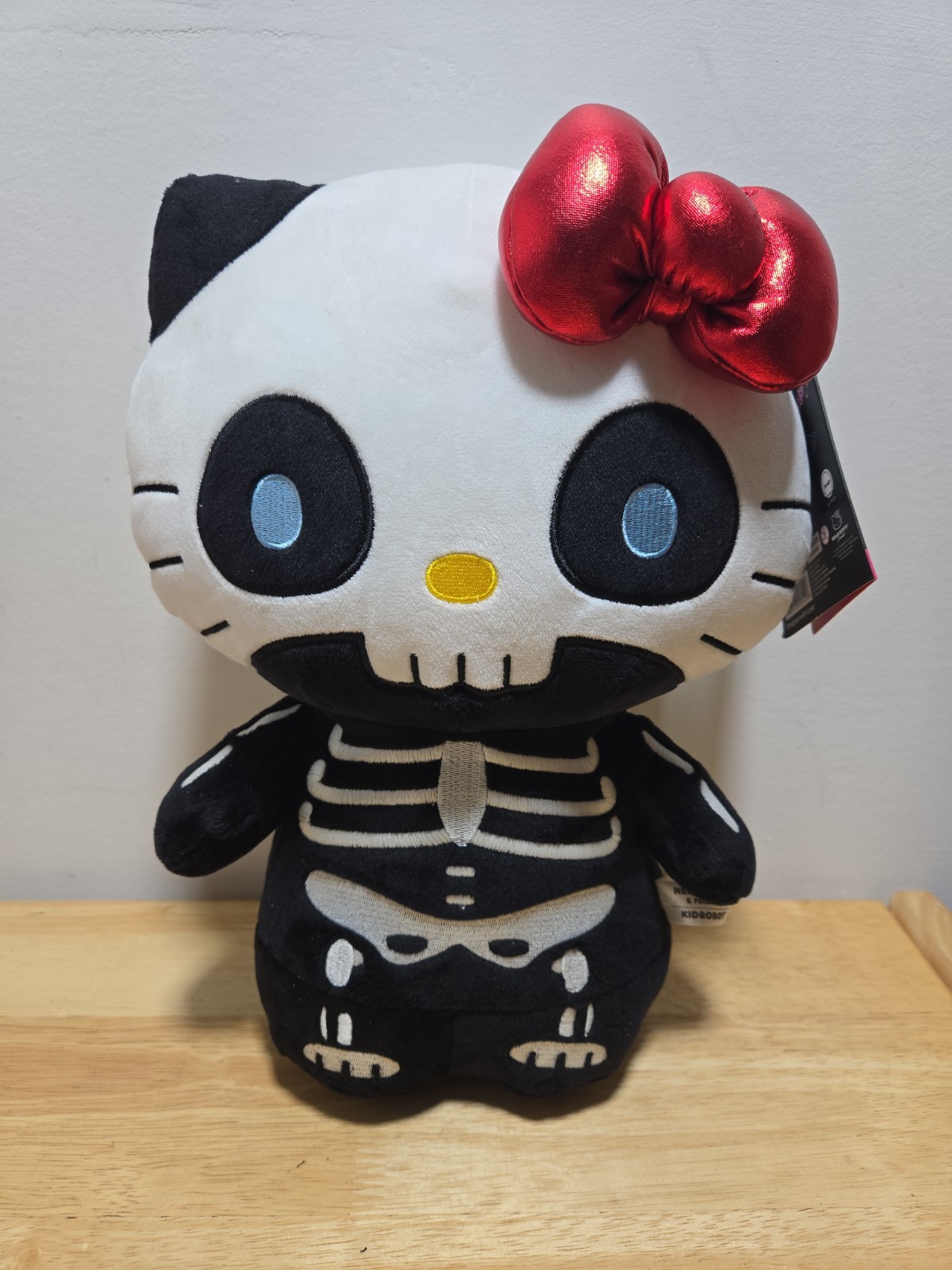 Hello Kitty Skeleton Kidrobot Sanrio Skelebones 12in Plush Stuffed Cat