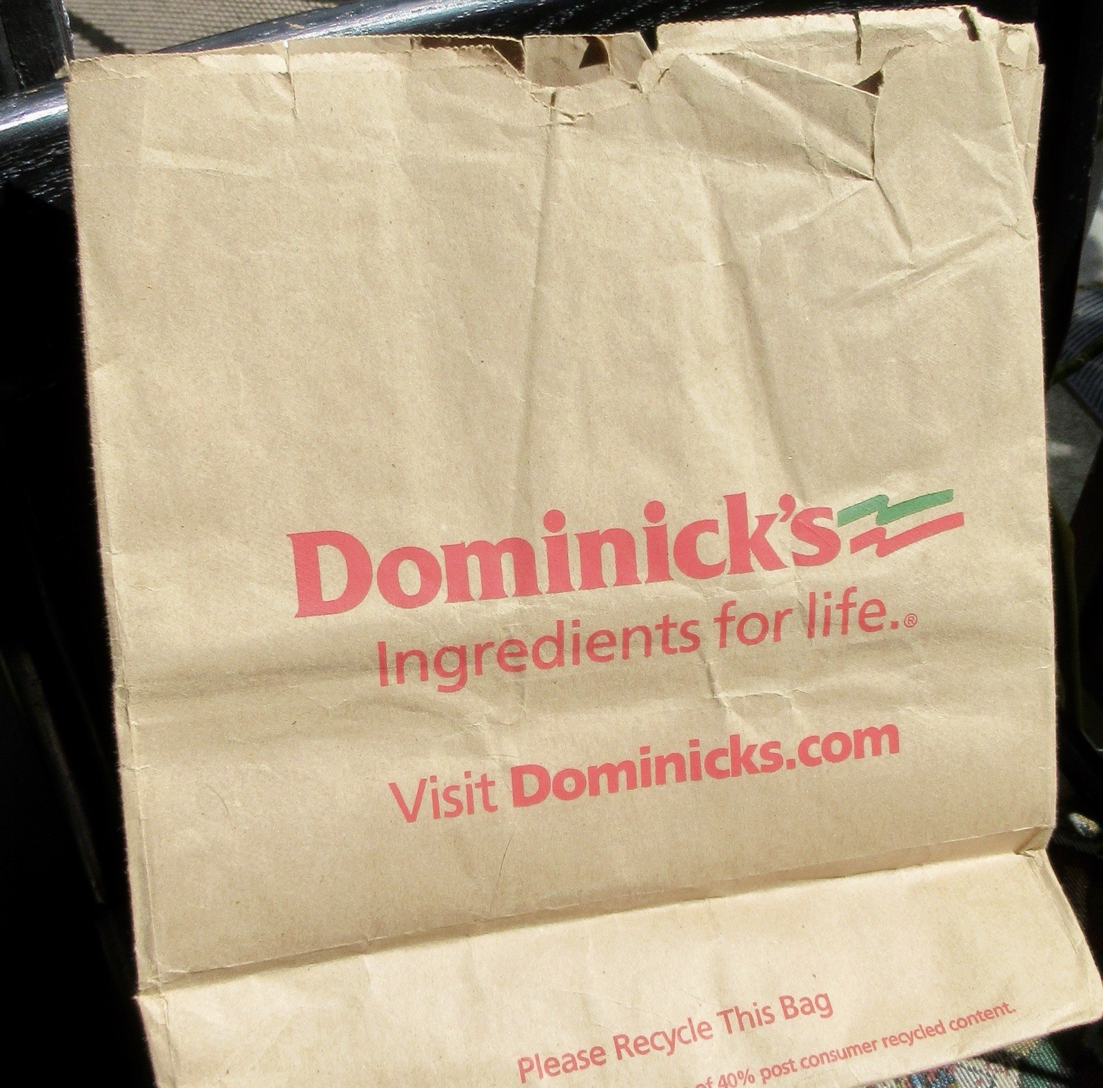 Dominick’s CHICAGO Grocery Store Shopping Bag Brown Paper Chicago